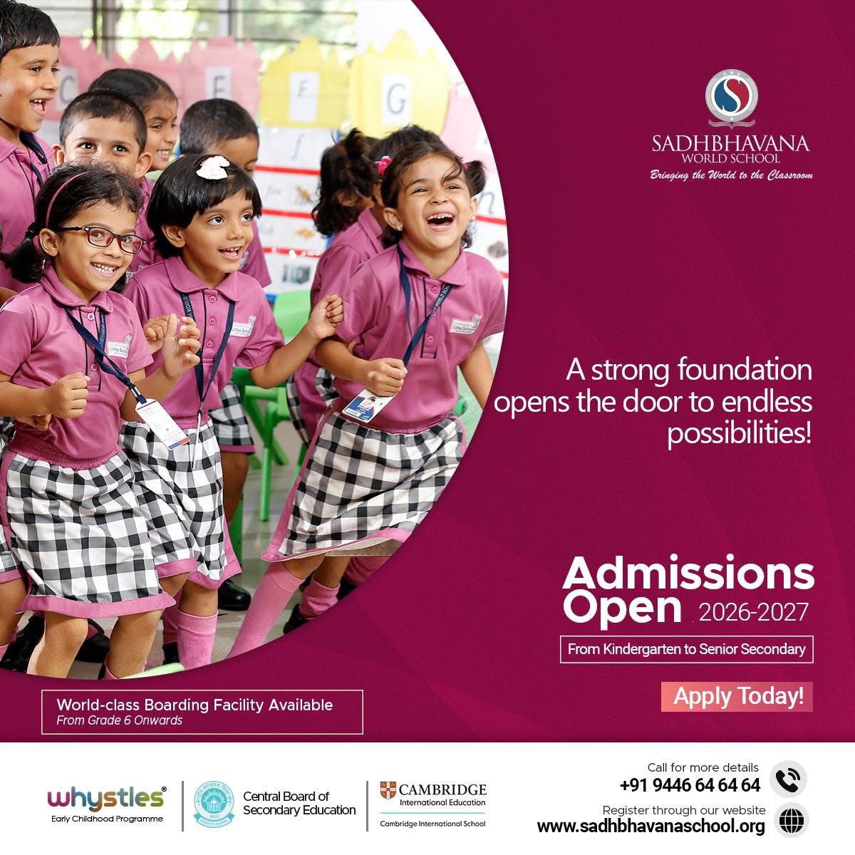 Admissions Open 2026 - 27